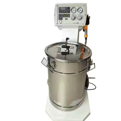 Équipement industriel manuel de pulvérisation des surfaces métalliques avec boîte de revêtement en poudre de 50 W