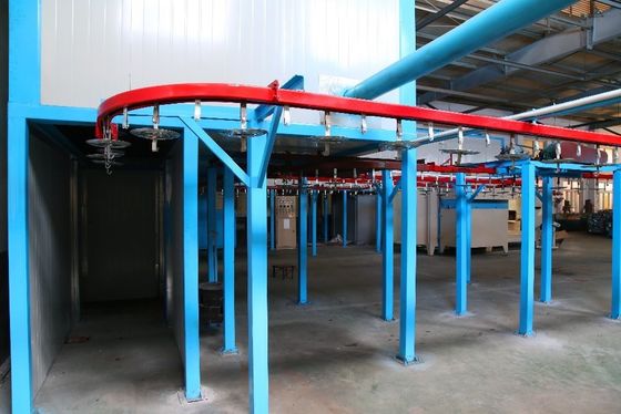 1.2 mm ligne de revêtement en poudre automatisée en acier Systèmes de revêtement en poudre industriel à grande vitesse